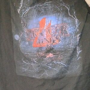 Black Stranger Things T Shirt